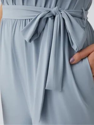 Halara Sleeveless Tie Back Belted Pocket Cut Out Cool Touch Jumpsuit-UPF50+ S thumbnail 6