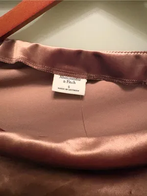 Abercrombie & Fitch Long-Sleeve Velvet Asymmetrical Draped Top Size Small thumbnail 3