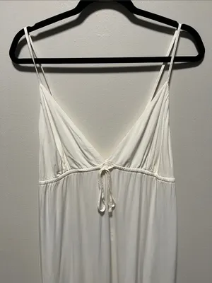 L*SPACE (NWT) Victoria Drawstring Empire Waist Maxi Cover Up Dress, Size Small thumbnail 4