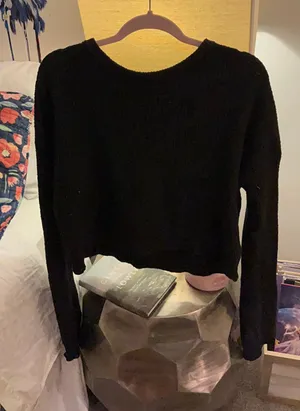 Abound Plain black sweater thumbnail 1