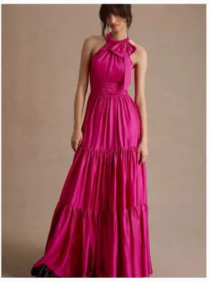 Mac Duggal High-Neck Satin Formal Dress thumbnail 4