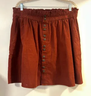 Madewell Rust Colored Skirt thumbnail 1