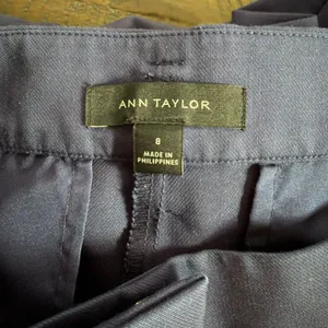 Ann Taylor Wide Leg Pleated Trouser Pants Navy Blue High Waist Women Size 8 thumbnail 5
