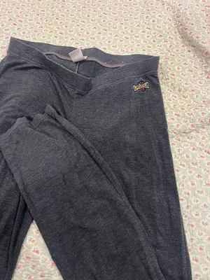 Black Lounge Yoga Pants with Small Hip Logo thumbnail 2