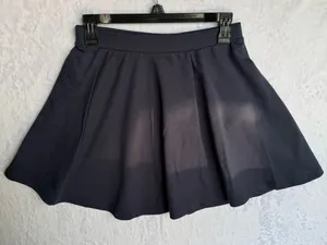 Skater Mini Skirt Noisy May NMasta NW in Black Iris Dark Navy Blue 100% Cotton thumbnail 1
