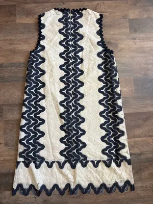 Kate Spade New York Women’s 4 Black Ivory Lace Shift Dress Scalloped thumbnail 2