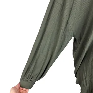 Free People Shimmy Shake Top‎ Army Green Ribbed Oversized Low Open Back Small thumbnail 2