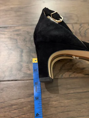 Sam Edelman Black Suede Sandals Sz 7.5 thumbnail 10