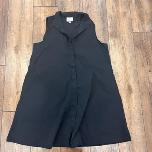 Tuckernuck Black Sleeveless Charlie Shirt Dress Women's Size Large L / $128 EUC thumbnail 3