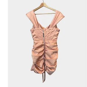 NEW House of CB Coraline Blush Satin Corset Dress Size Medium thumbnail 11