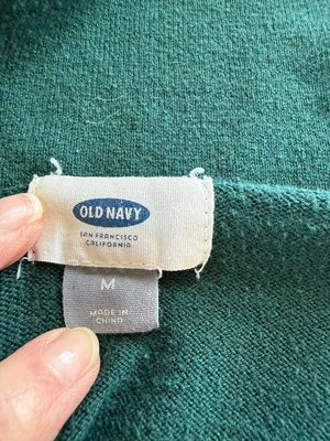 Old Navy women's green long sleeve open cardigan sweater size medium thumbnail 7
