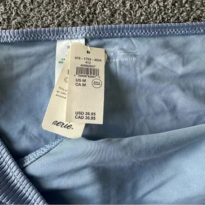 AERIE NWT Sky Blue Ribbed Bikini Bottoms thumbnail 3