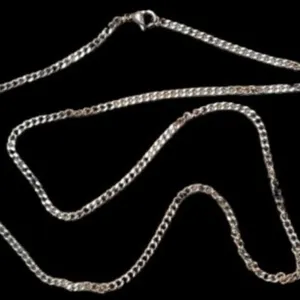 Cross Pendant Necklace Plated Silver Tone 24" Long thumbnail 8