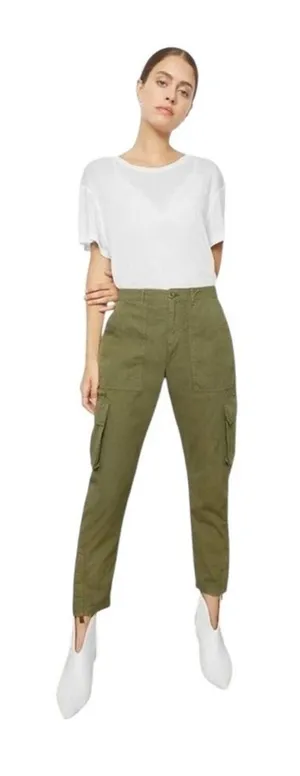 Anine Bing NEW Cargo Trouser Olive Green thumbnail 1