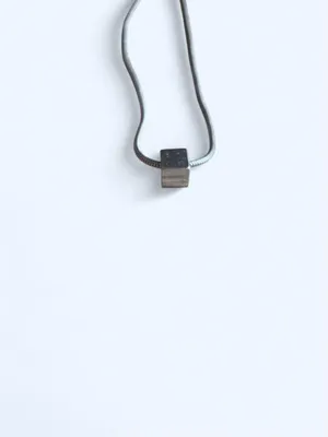 Minimalist Vintage Cube Pendant Necklace by Trifari thumbnail 3
