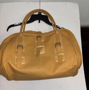 Estee Lauder Vintage Mustard Yellow Travel Bag Faux Leather..Overnight/Cosmetics thumbnail 1
