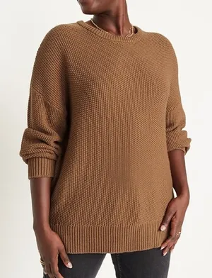 Gap Cotton Knit Sweater Size Small Women’s Brown Neutral Fall thumbnail 1