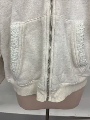 American Eagle aerie Cream Zip-Front Sherpa Lined Hoodie XL thumbnail 2