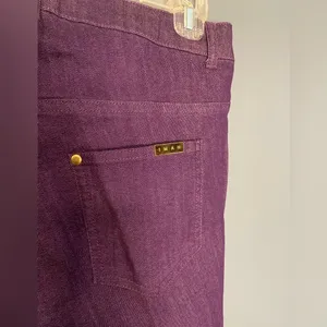 Iman purple‎ denim stretch pull on jeans Size small Purple thumbnail 5