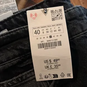 ZARA New - Full Length TRF Mid Rise Wide Leg Jeans thumbnail 8