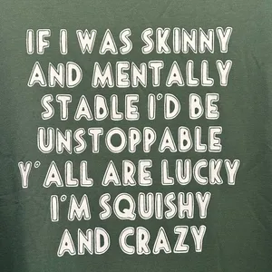 NWOT.. Graphic Tee With Humorous Quote Large Green thumbnail 3