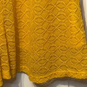Lucky & Blessed Womens Pants Flare Leg Stretch Boho Hippie Lace Yellow Large NWT thumbnail 4