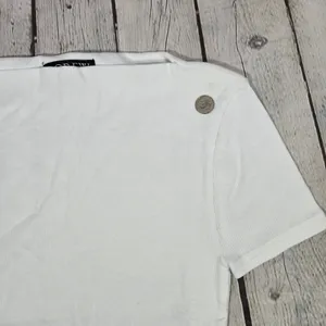 J. Crew Fine-rib‎ fitted boatneck T-shirt White XXS thumbnail 6