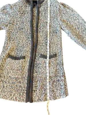 Vintage boho long sweater cardigan made in Taiwan thumbnail 7