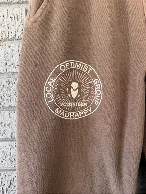 Madhappy Wide Leg Terry Sweatpants Local Optimist Group Brown Size XS thumbnail 3
