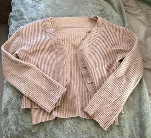 Beige Soft Fitted Button Cardigan Tan thumbnail 4