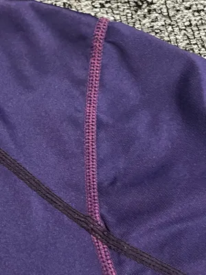 Womens medium Nike Pro Dri Fit Fitted Royal Purple Short Sleeve Shirt thumbnail 6