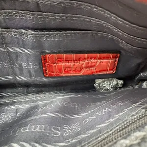 Simply Vera Vera Wang Red Crocodile Embossed Wristlet Clutch Wallet Bag‎ thumbnail 5