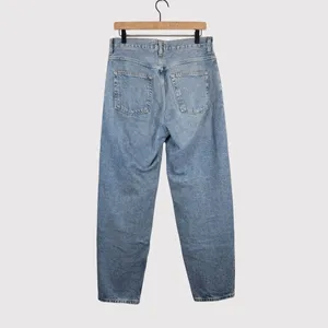 AGOLDE Womens Jeans Blue High Rise Baggy Tapered Denim Button Fly Medium Wash 28 thumbnail 3