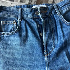 Zara Blue Denim Straight Leg Jeans‎ thumbnail 4