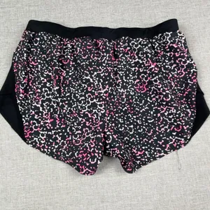 Under Armour Running Shorts Womens Large Black Pink Print 3 In Lined HeatGear thumbnail 9