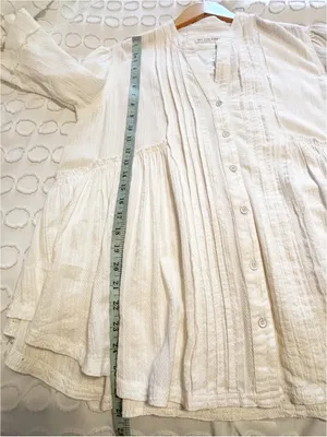 Free People We the Free Willow Button Down Ivory NWT size Small Light Boxy Airy thumbnail 13