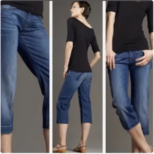 7 For All Mankind 7FAMK Dojo Crop Jeans Medium Wash Size 27 thumbnail 2