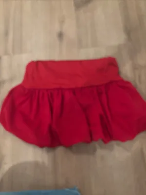 Red Women's Bubble Mini Skirt Size M thumbnail 2