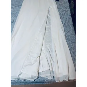 NWT Lulus Size Small Simply Delightful White Tie-Back Flutter Sleeve Maxi Dress thumbnail 6