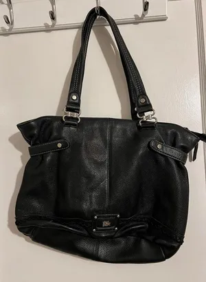 Stylish Black Leather Tote Bag by The Sak thumbnail 1