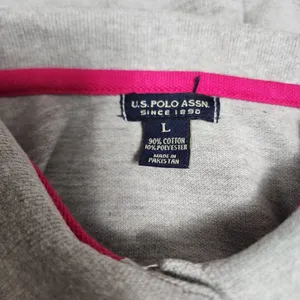 U.S. Polo Assn. Gray Pony Applique Short Sleeve Polo Size Medium thumbnail 6