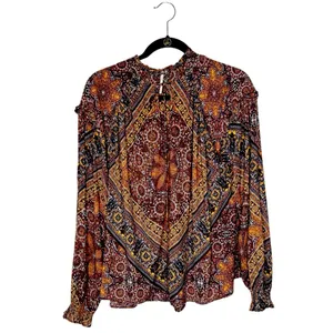 Free People Little Runaway Medallion Print Top Size M thumbnail 3