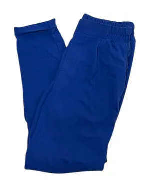Bershka blue baggy pants pleated tapered‎ leg cuffed hem pullon Small thumbnail 1