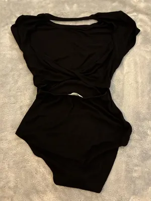 Women’s my LAnd Brand Black Short Sleeve Bodysuit Size Small thumbnail 4