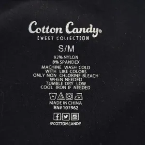Cotton Candy NWT Jrs Size S/M Black Bodysuit Pull-On One-Piece Spaghetti Straps thumbnail 3
