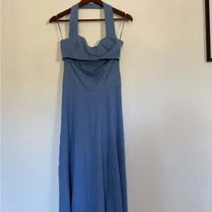 Reformation Sonali Knit Blue Cutout Dress thumbnail 2