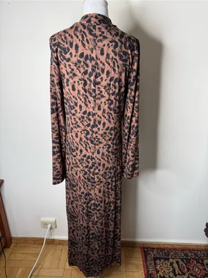 Old Navy Mock Neck Leopard Maxi Dress NWT M thumbnail 7