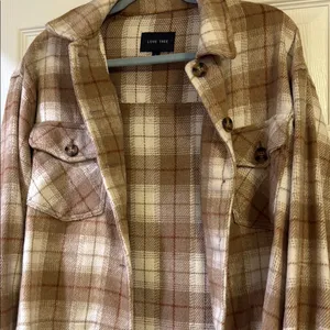 Love Tree Women's Plaid Jacket - Brown thumbnail 3