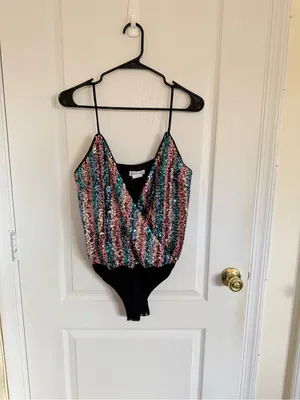 Lovers & Friends Leo Cami Sequin Bodysuit thumbnail 3