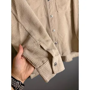 New In Boutique Cream Beige Button Up Corduroy Shacket Size Large thumbnail 3